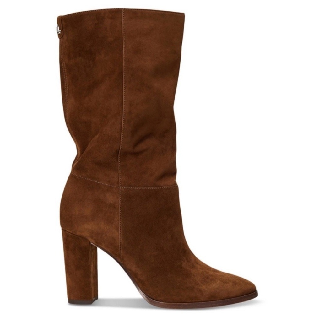 Lauren Ralph Lauren Womens Size 8B Artizan II Mid-Shaft Boots Suede Leather $275